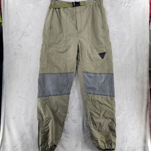 Vangrack  Mens Large RARE Vintage 90s Hip Hop Nylon Windbreaker Green‎ 36x32